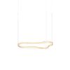 Ideal Lux Waves-2 SP blanc - Suspension LED forme ondulée 125 cm doré satiné