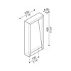 Borne rectangulaire profil aluminium IP66 ARKE Full 400 24V blanc RAL9010