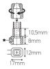 Serre-câble transparent Fem. 10*1mm