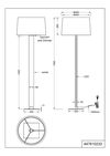 Lampadaire RAHUL – Bois et tissu avec double éclairage et variateur