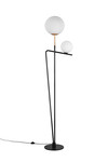 Lampadaire FLAMING - Noir et Or / Verre