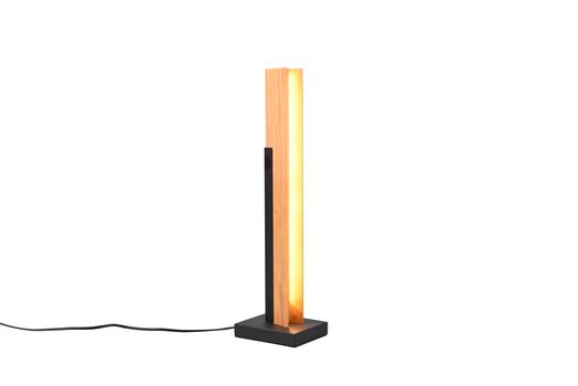 Lampe à poser LED en bois et métal noir série KERALA