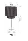 Lampe à poser SMILLA avec abat-jour finition Corde et noir