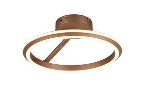 Plafonnier LED TRIO AMADOR 635510165 - Forme ronde, café, 34 W, CCT et hauteur réglable