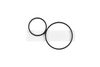 Plafonnier/Applique led noir et blanc SwitchDimmer 2 cercles MEDERA