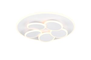 Plafonnier MANDALA à 5 disques lumineux SwitchDimmer finition Blanc mat
