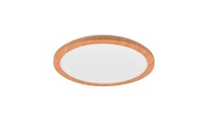 Plafonnier Led grand cercle blanc et bois CAMILLUS TrioLighting