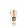 Ampoule sphérique ambrée LED 4W E27 2200°K dorée dimmable