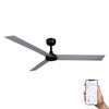 Ventilateur de plafond CRUISER XL noir/alu connecté Wiz et télécommande