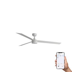 Ventilateur de plafond CRUISER XL blanc connecté Wiz et télécommande et Led