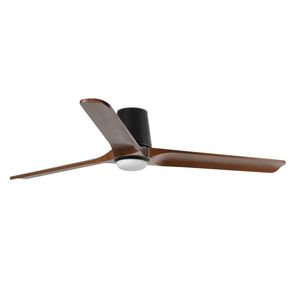 Ventilateur de Plafond HEYWOOD TUB L –Faro– Bois foncé, LED DC Silencieux, Télécommande