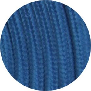 Câble rond double isolation tressé bleu canard 2x0.75mm²