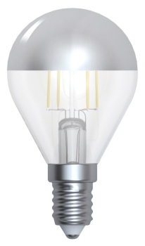 Sphérique calotte argent filament LED 4W E14 Girard Sudron