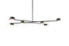 Suspension CODA 6 Lumières GX53 Noir-Or L143cm - 369000680
