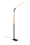 Lampadaire NORRIS articulé noir et bois Métal/bois noir mat/bois 11W