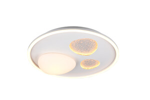 lafonnier LED TRIO PEBBLE 643110131 - Blanc Mat, Ø 50 cm, CCT et Télécommande