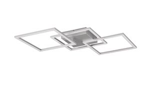 Plafonnier Led couleur titane triple carrés TRAIL TrioLighting