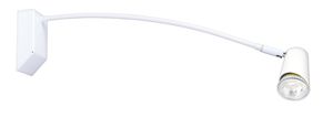 Spot patère blanc sur tige d'ARIC avec ampoule Gu10 4.6W  JUDY