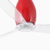ETERFAN M – Ventilateur de plafond rouge brillant connecté avec LED 16W 3000°K