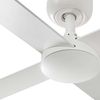 Ventilateur de plafond RUDDER L blanc/bois connecté WIZ et télécommande