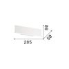 Applique murale DESK barre plate finition Blanc mat 