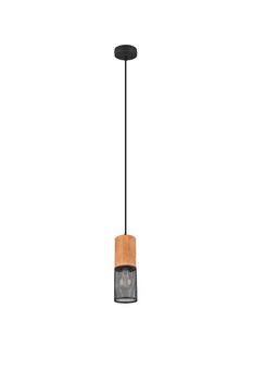  Suspension TOSH grillage noir et bois gamme VINTAGE