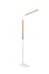 Lampadaire NORRIS articulé blanc et bois Métal/bois blanc mat/bois 11W