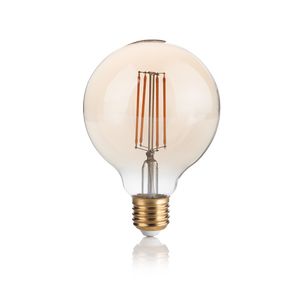 Globe ambre 95mm LED 4W E27 2200°K lumière dorée dimmable