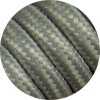 Cordon textile gris clair avec interrupteur et fiche