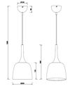 Suspension finition laiton mat et noire CHIRON de TrioLighting