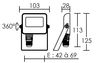 Projecteur extérieur noir Led WINK 2 ARIC 10W IP65 3000/4000°3000°k à câbler 