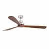 Ventilateur de plafond LANTAU XL nickel et noyer avec télécommande