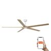 Ventilateur de plafond BigWood 20 XL blanc et bois connecté Tuya