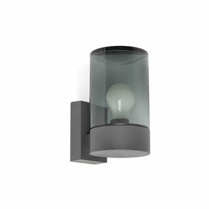 Applique cylindrique KILA verre fumé finition Anthracite et fumé