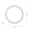 Anneau rond LED finition Anthracite avec télécommande