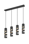 STREAM – Suspension 4xGU10 métal noir mat réf. 364000432