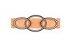 Plafonnier/Applique led noir et bois SwitchDimmer 3 cercles BARCA