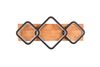 Plafonnier/Applique led noir et bois SwitchDimmer 3 rectangles RAMA