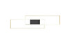Plafonnier Trio Albany 647710480 – 37 W LED dimmable – noir mat & doré