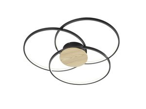 Plafonnier noir Led SEDONA 3 cercles TrioLighting