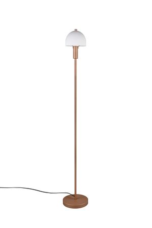 Lampadaire droit GLENN diffuseur blanc finition café