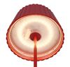 Lampadaire nomade rechargeable SUAREZ abat-jour plissé rouge