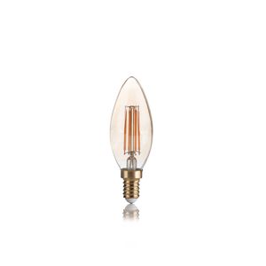 Ampoule flamme ambrée LED 4W E14 2200°K lumière dorée