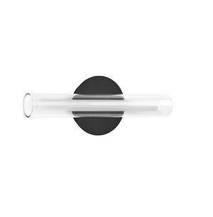 Applique tube verre LED noir Mate série OSLO