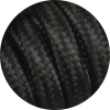 Cordon textile noir avec interrupteur et fiche