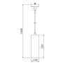 Suspension MARLEY blanc mat pour rail DUOline de TrioLighting
