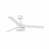 Ventilateur Plafond Design ICE avec LED 12W et Haut-Parleur – Ø132 cm – Blanc/Érable – Été/Hiver – Silencieux