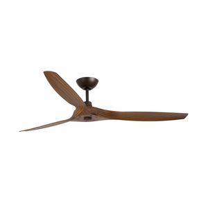 Ventilateur de plafond MOREA L noir/noyer et télécommande