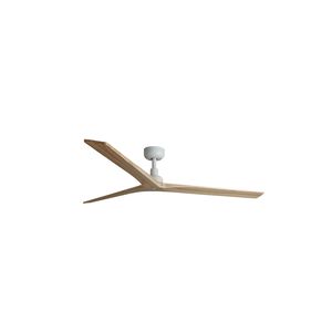 Ventilateur de plafond KLIM L blanc/chêne et télécommande