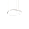 Suspension GEMINI avec profilé aluminium plat Led finition Blanc mat 